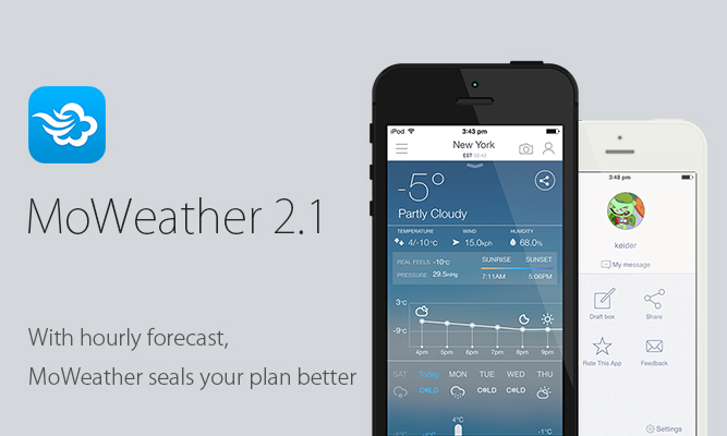 MoWeather iPhone 2.1 版正式发布！