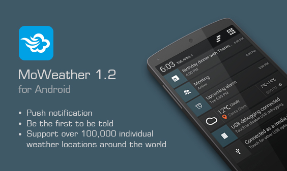 MoWeather 1.2 for Android 版正式发布！（4月14日）