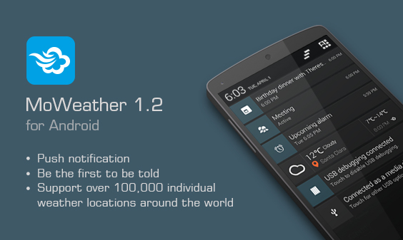 MoWeather 1.2 for Android 版正式发布!(4月14日)
